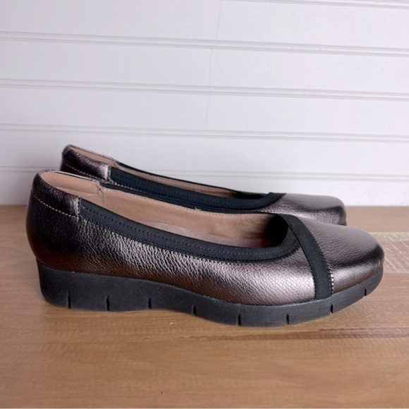 Clarks Artisan Daelyn Hill Wedge Bronze Leather Pump 9.5 - Picture 3 of 16